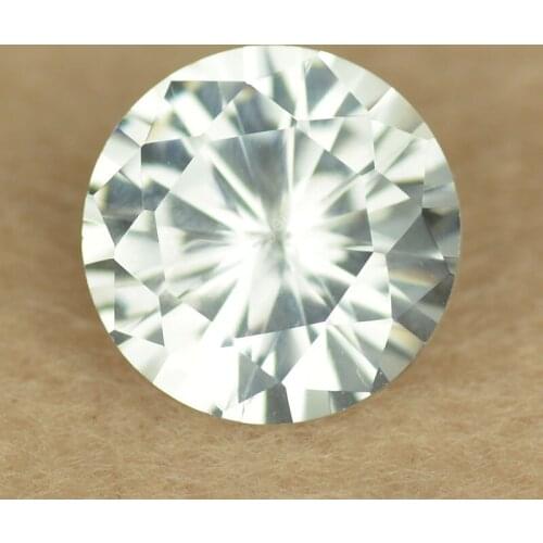 Factory Price 3.0~20mm Loose 12# White Sapphires Beads Round Brilliant Cut Corundum Stone Synthetic Gems For Jewelry Making DIY