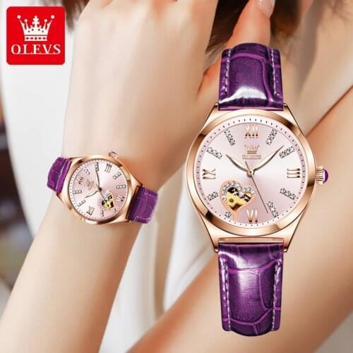 Top Luxury Brand Ladies Rose Gold Watch OLEVS 2021 New Ladies Ceramic Clock Fashion Boutique Womens Watch Senhoras Assistir