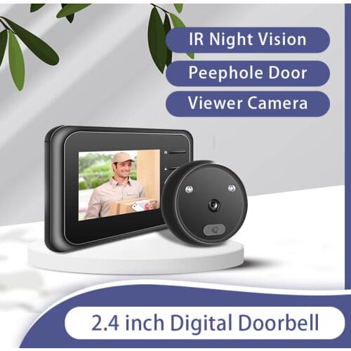 R11 Digital Peephole Viewer Doorbell 2.4 inch Screen IR Night Vision Electronic Door Eye Camera Door Bell
