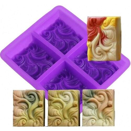 Ocean Wave Soap Mold Sea Wave Silicone Cake Baking Pan Jelly Pudding Mousse Mould Nautical Handmade Cloud Cold Process Soap Mold