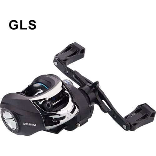 GLS brand new high-speed water drop wheel Luya magnetic brake two-color line cup metal reel fish reel