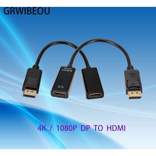 DP TO HDMI Cable Adapter DisplayPort Male To Hdmi Female Converter For PC Laptop DP TO HDMI Support 4k 1080P HDTV Project