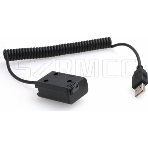 Battery Adapter Cable for USB DC 5V Outport to NP-FW50 DC Coupler Dummy Battery for Sony a3000 a5100 a6300 A7 A7S A7S2 Camera