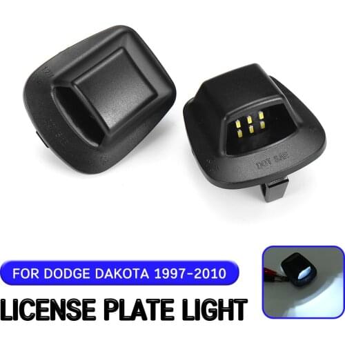 2pc Plate Light Lamp LED License Number For Dodge Dakota 97-10 for Mitsubishi Raider 2006 2007 2008 2009