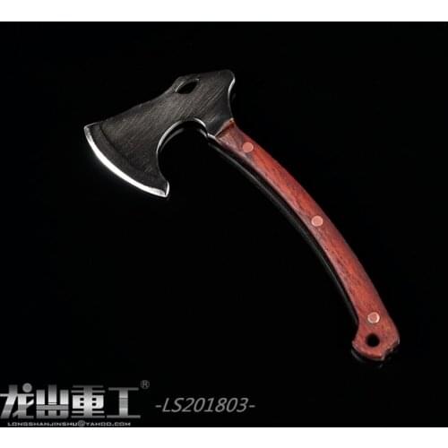 1/6 Wooden and Stainless Steel Tactical Combat Axes Models for DIY 12''Action Figures Bodies Accessories