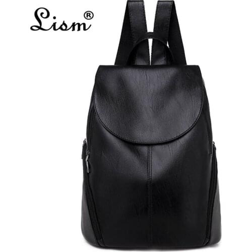 Fashion women backpack high quality youth leather backpacks for teenage girls woman school shoulder bag backpack mochila