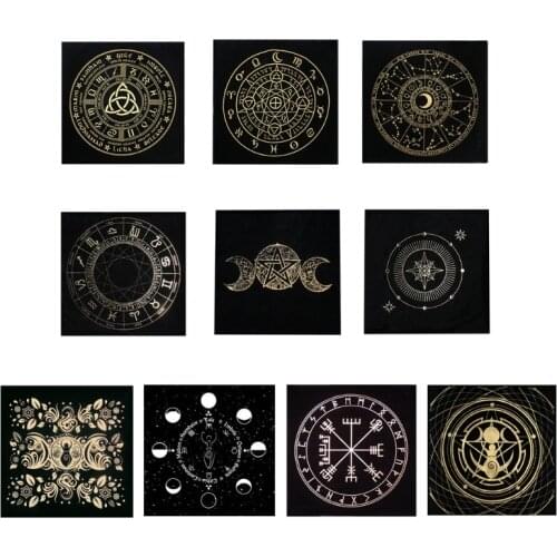 Tarot Table Altar Cloth Metaphysical Board Game Mat Square Pendulum Divination Altar Tablecloth Board Game Card Pad