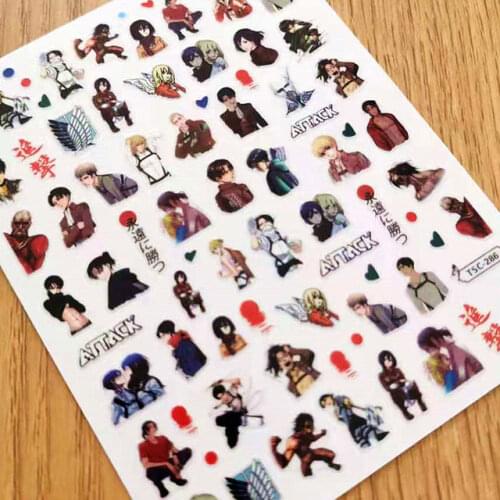 Newest Pro 104 3D design nail art sticker decal stamping back gule DIY nail decoration wraps