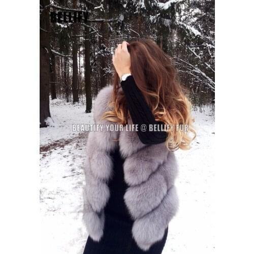 2020 New Luxury Female Natural Real Fox Fur Vest Jacket Waistcoat sleeveless Vest woman winter warm