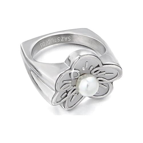 Original Design 2021 Ring Light Luxury Niche Irregular Daisy Pearl High-End Fashion Brand Jewelry