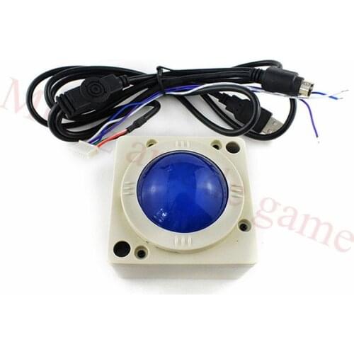 Illuminated 2"diameter mounting hole 8cm Trackball with USB Connector for Arcade Part Game Accessories