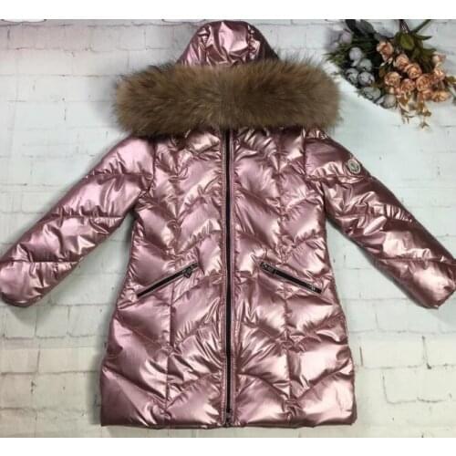 Child down suit girl 95cm-145cm 2019 winter down jacket childrens clothing girl down jackets child long thicken outerwear boy l