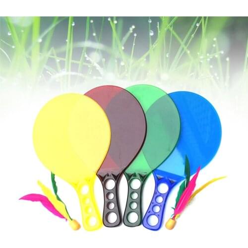 1 Pair Board Badminton Bat Beach Board Feather Bat Game Badminton Racket for Kids and Adults