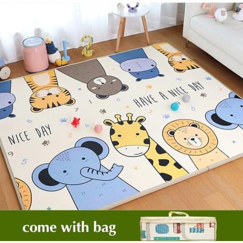 Animals Foldable Baby Play Mat Kids Blanket Educational Toys Waterproof XPE Soft Floor Playmat Crawling Carpet Game Activity Rug