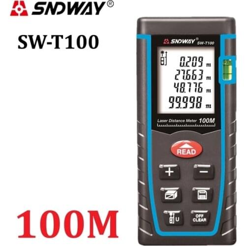 SNDWAY laser distance meter 40M 60M 80M 100M rangefinder trena laser tape range finder build measure device ruler test tool