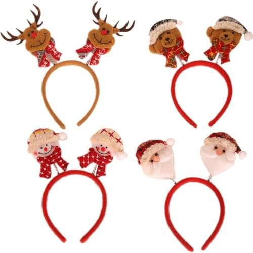 Unisex Christmas Hairpin Festival Holiday Cartoon Hairbands Head wear Xmas Party Ornament Winter Women Men Boys Girls