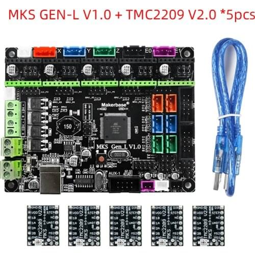 Makerbase MKS Gen L V1.0 3D Printer Parts Control Board Support TMC2209 2208 Uart Mode Gen L For Sidewinder X1 Ramps1.4
