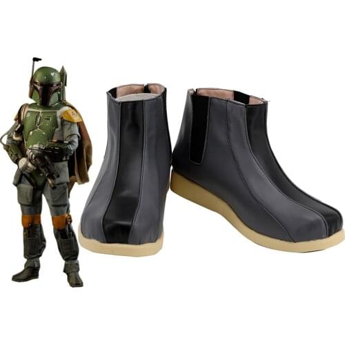 Star Cosplay Wa Boba Fett Cosplay Shoes Boots Leather Halloween Carnival Shoes Prop Custom Made