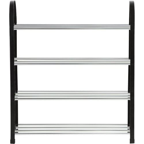 4 Layers Stainless Steel Shoes Storage Rack Shoe Hanger Display Shelf Home Shoes Organizer