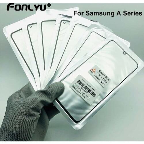 5pcs OCA Laminated Outer Glass Replacement For Samsung A51 A71 A50S A70S A12 A30 A10S S10 Note 20 A11 A20 focusR Glass Repair