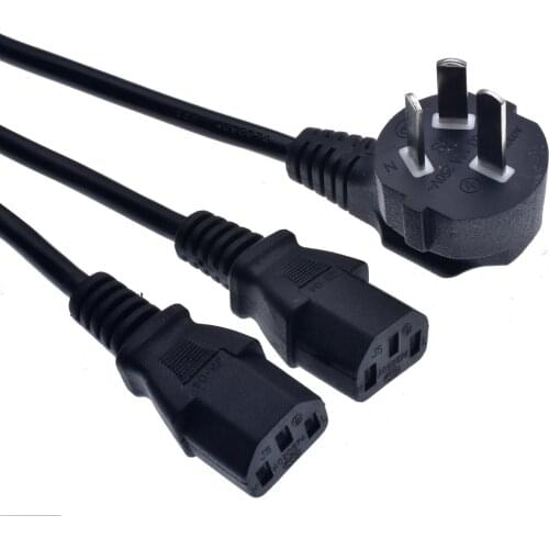 Australian Y Type Splitter Power Adapter Cord, AU Plug to 2X 5-13R , Australian 3Pin Male To Double Female Power Adaptor Cable