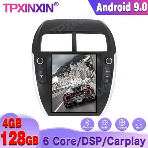 For MITSUBISHI ASX RVR Outlander 128G Android 9.0 Car GPS Navigation Stereo Head Unit Multimedia Player Auto Radio Tape Recorder