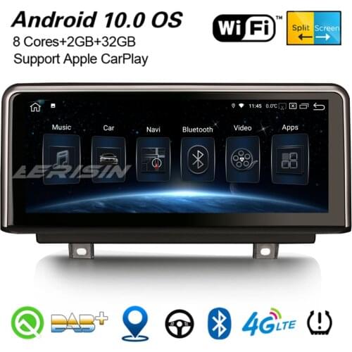 Erisin 2830 10.25" IPS 8-Core Android 10 DAB+ Navi Car Stereo Carplay WiFi BT For BMW 1er F20/21 3er F30/31/34 4er F32/33/36/82