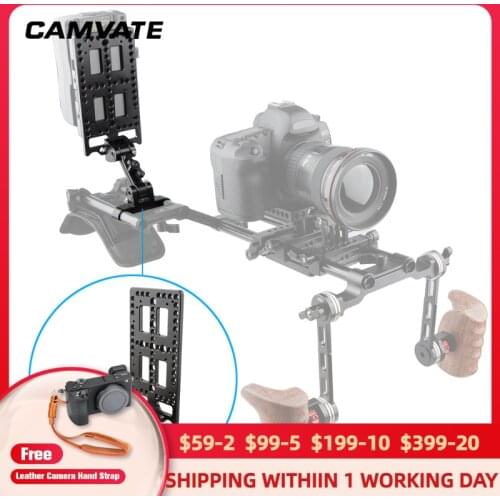 CAMVATE Adjustable Battery Support Bracket With Cheese Plate C1829