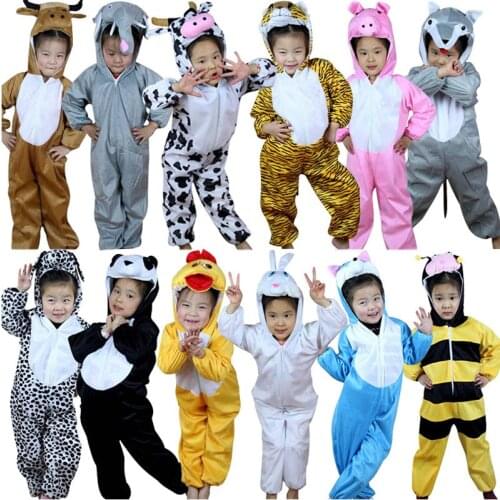 Kids Animal Costume Giraffe Bee Zebra Monkey Horse Anime Cosplay Jumpsuits Clothing Hallowmas Costume Carnival Party Birthday