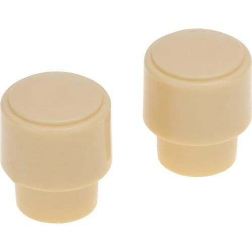 Musiclily Pro Inch Size Guitar Barrel Switch Tips 3-Way Pickup Selector Switch Knob for USA Fender Tele, Cream (Set of 2)