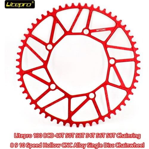 Litepro Chainwheel Protector Chainring for Bicycle bmx Chain Link 8 9 10 Speed Hollow CNC Alloy Single Disc Chainwheel bmx Parts