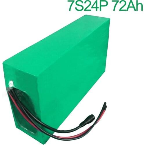 24V 72Ah 25.9V 7S24P 18650 Li-ion Battery Pack E-Bike electric bicycle 275x235x70mm