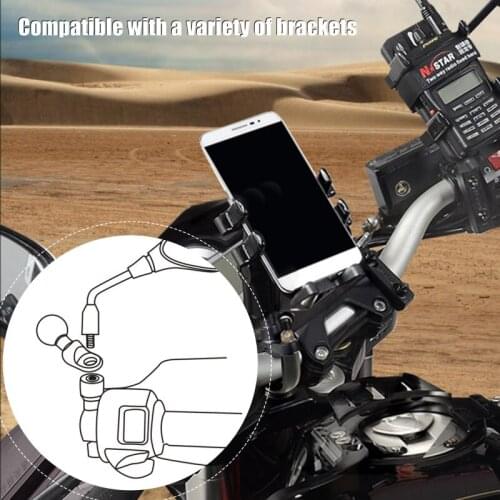 Motorcycle Angled Base W/ 10mm Hole 1'' Ball Head Adapter Work for RAM Mounts for Gopro Camera Smartphone for Garmin GPS New