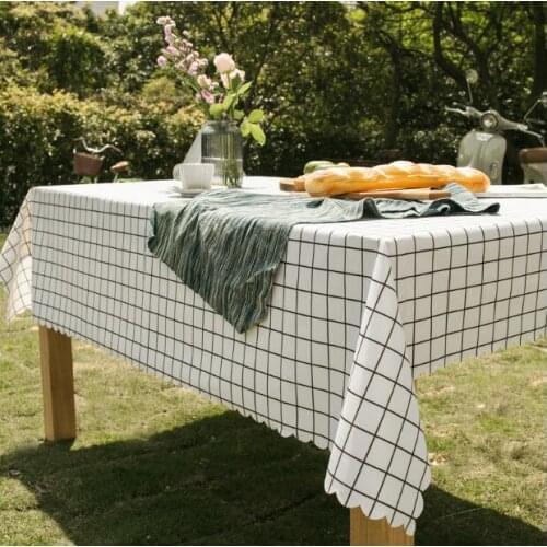 Nordic PVC Plaid Table Cloth Rectangular Tablecloth For Table Modern Home Decorative Dinning Table Cover Tablecloth Picnic Cloth
