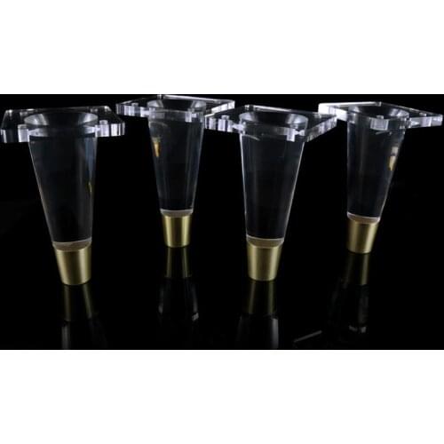 200mm Acrylic furniture leveling Feet Strong Plastic Support Legs for Coffee tea bar Stool chair TV Cabinet Replacement parts