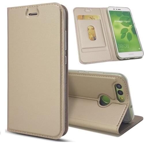 Plain leather case For Huawei Nova 2 2s Nova 3 3i 4 5 5i Magnetism Flip Leather For Huawei Nova 2 Plus Case Vintage Phone Cover