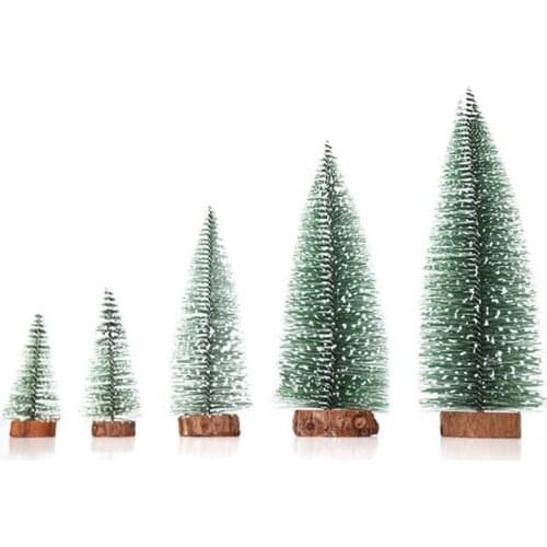 Mini Christmas Tree Pine Tree DIY Christmas Decorations for Home Table Xmas Ornaments New Year Decor Kids Gift Chrismas Tree