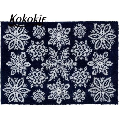 Christmas latch hook kits for adults large printed canvas yarn carpet diy latch hook rug kits carpet embroidery carpet diy rug