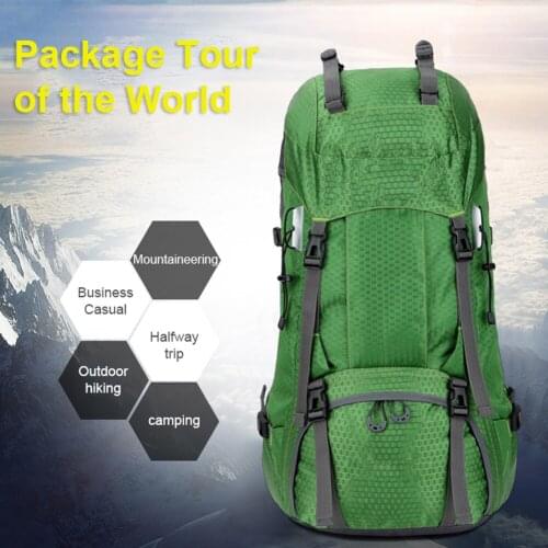60L Climbing Backpack Waterproof Large Capacity Tactical Backpack Mountaineering Hiking Backpacks Outdoor Sports Bag for Men