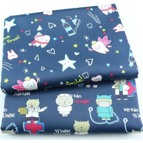 Cartoon 100% Cotton PrintedTwill Fabric, DIY Patchwork Cloth Textile Tissue Sewing Quilting Fat Quarters Material For Baby&Child