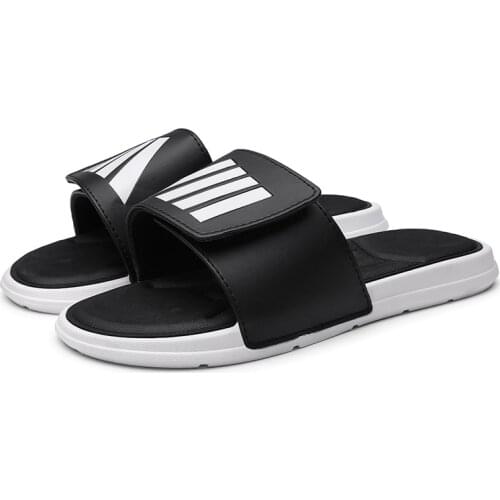Mens Slippers EVA Men Shoes Women Couple Flip Flops Soft Black and White Stripes Casual Summer Male Women Chaussures Sandals