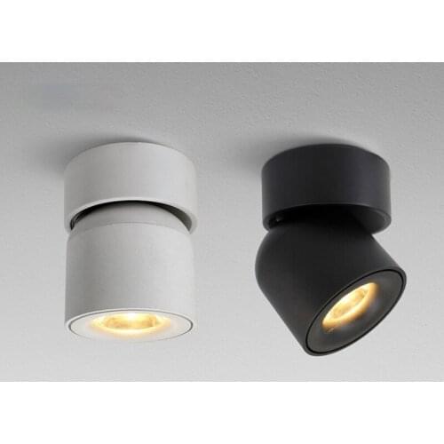 Modern Led Surface Mounted Ceiling Downlight Adjustable 90 Degrees Nordic Spot Light for Foyer Living Room Lights AC 90-260V