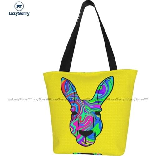 Kangaroo Shopping Bag Outdoor Woman Handbag Bulk Funny Polyester Bags