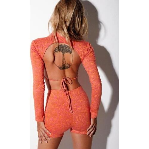 Crop Tops Long Sleeve T-shirt Sexy Women Open Back Tees Fashion Skinny clothes for Autumn Bodycon O-Neck Shirt Cropped Top Tee