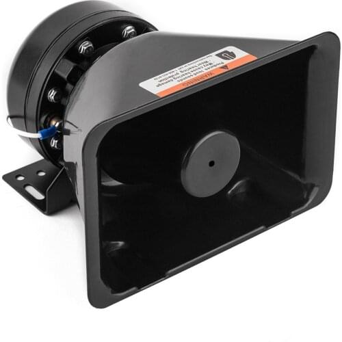 YHAAVALE 100W Loud Power Car Plastic Speaker Megaphone For All 12V Police Siren Alarm Amplifier System