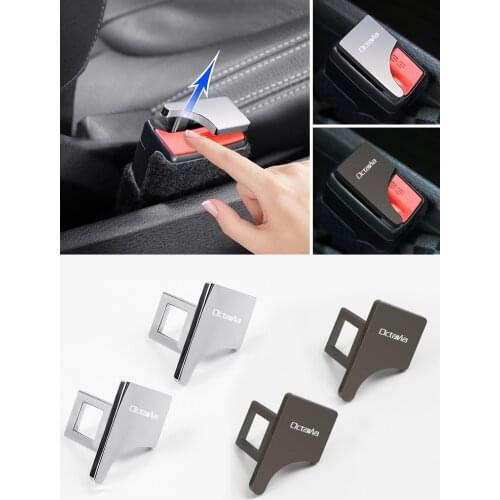 1PCS Hidden Car safety seat belt buckle clip For Skoda Octavia a5 a7 A9 2017 2018 Accessories