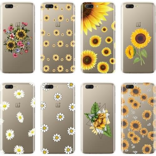 Yellow Sunflower Flower Floral Back Cover For OnePlus 6 6T 5 5T 3 3T Soft Silicone Case For One Plus 3 3T 5 5T 6 6T Phone Case