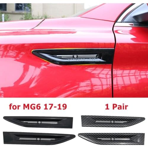 1 Pair ABS Car Side Sticker Exterior Accessories for MG Logo MG6 2017-2019 Performence Fiber Auto Body Side Emblem Car Styling
