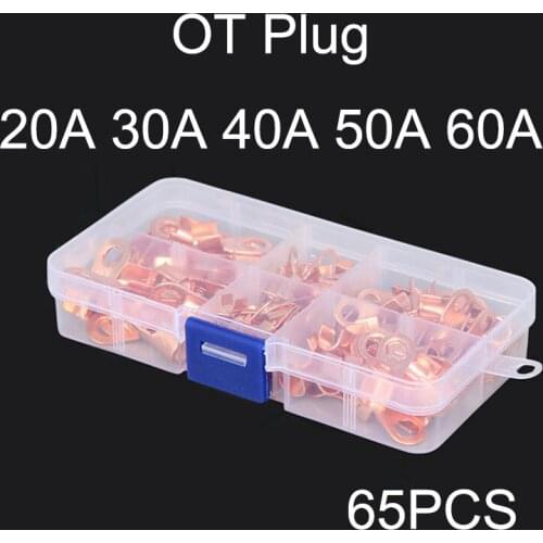60PCS Open nose GB A grade copper wiring nose wire and cable connector wire ear cold pressure line nose copper terminal block
