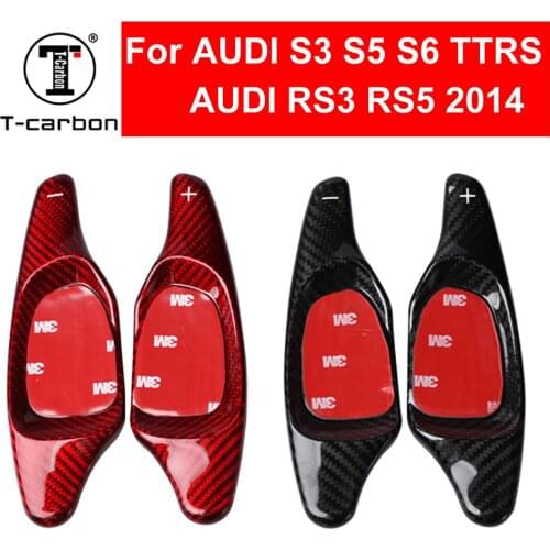 Car Real Carbon Fiber Steering Wheel Paddle Shifter Extension For Volkswagen Tiguan Lamando Touran B8 Teramont Phideon CC 2019